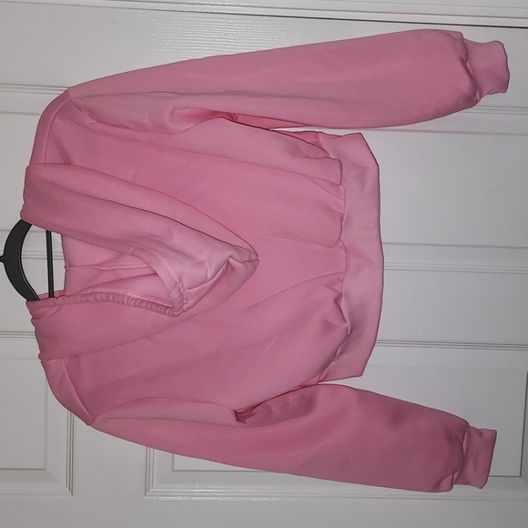 Barbie Pink Cropped Zip Up Jacket - Picture 2 of 3